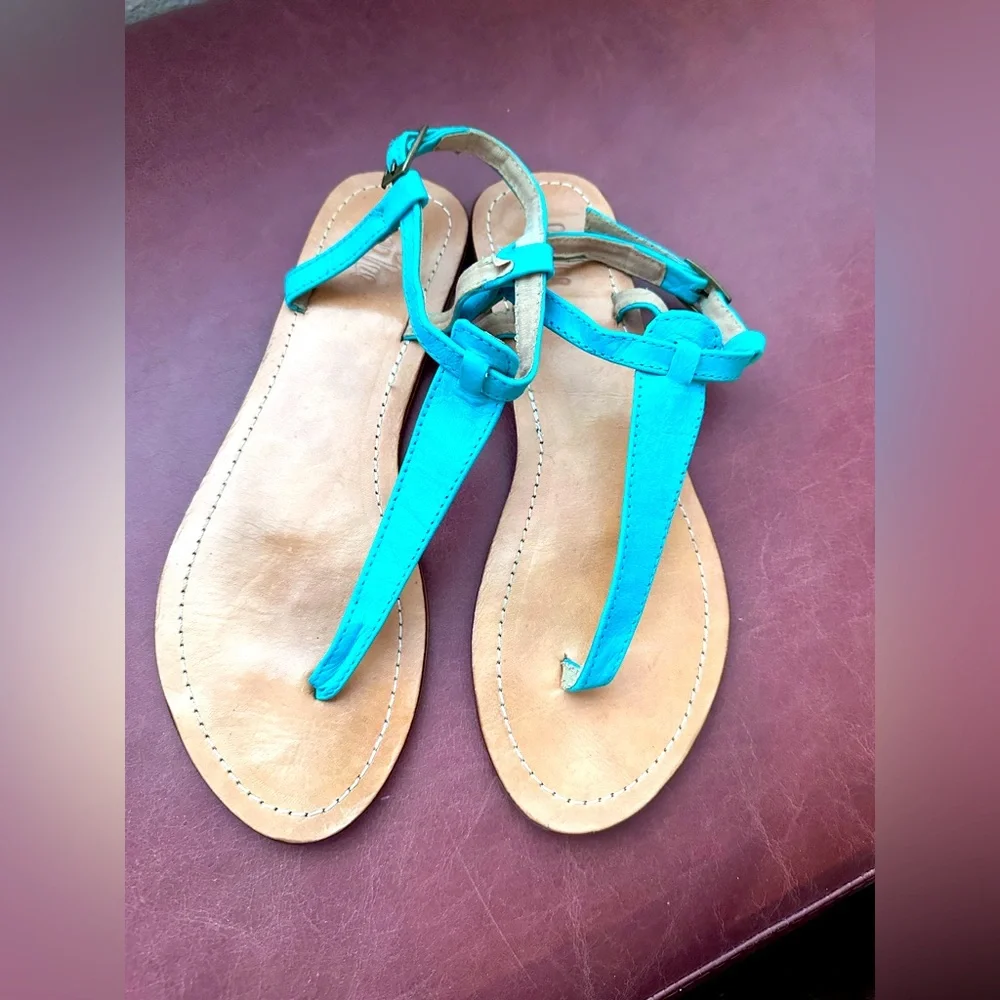 Handmade Turquoise Sandals shoes from Ubud, Bali